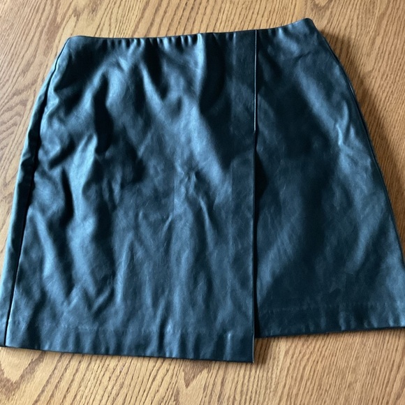 Bar III Black Faux Leather Skirt - Picture 2 of 7